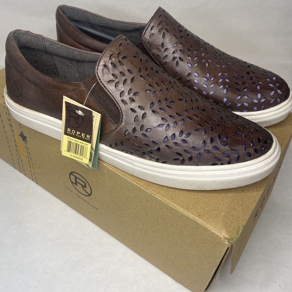 Roper Casual Shoes Womens Mane Design Brown 09-021-0940-2557 BR Size 10